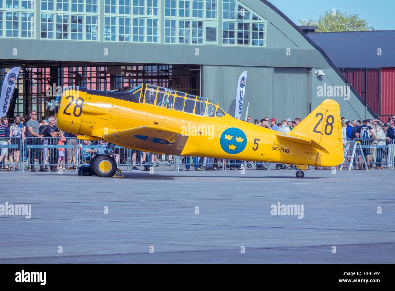 Armée de l'air suédoise yellow 1940 Plan d'entraînement SK 16 Banque D'Images