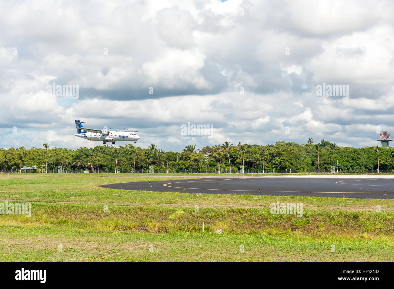 Brésil, Salvador, avion landing Banque D'Images