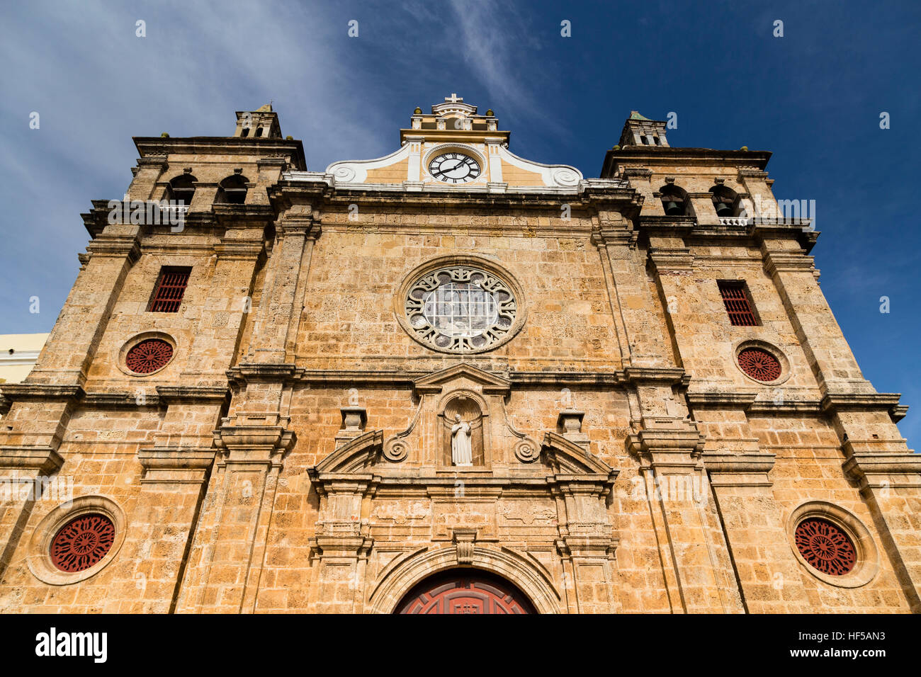 Eglise de San Pedro Claver, église du 16ème siècle, Cartagena de Indias, Colombie, Bolivar Banque D'Images