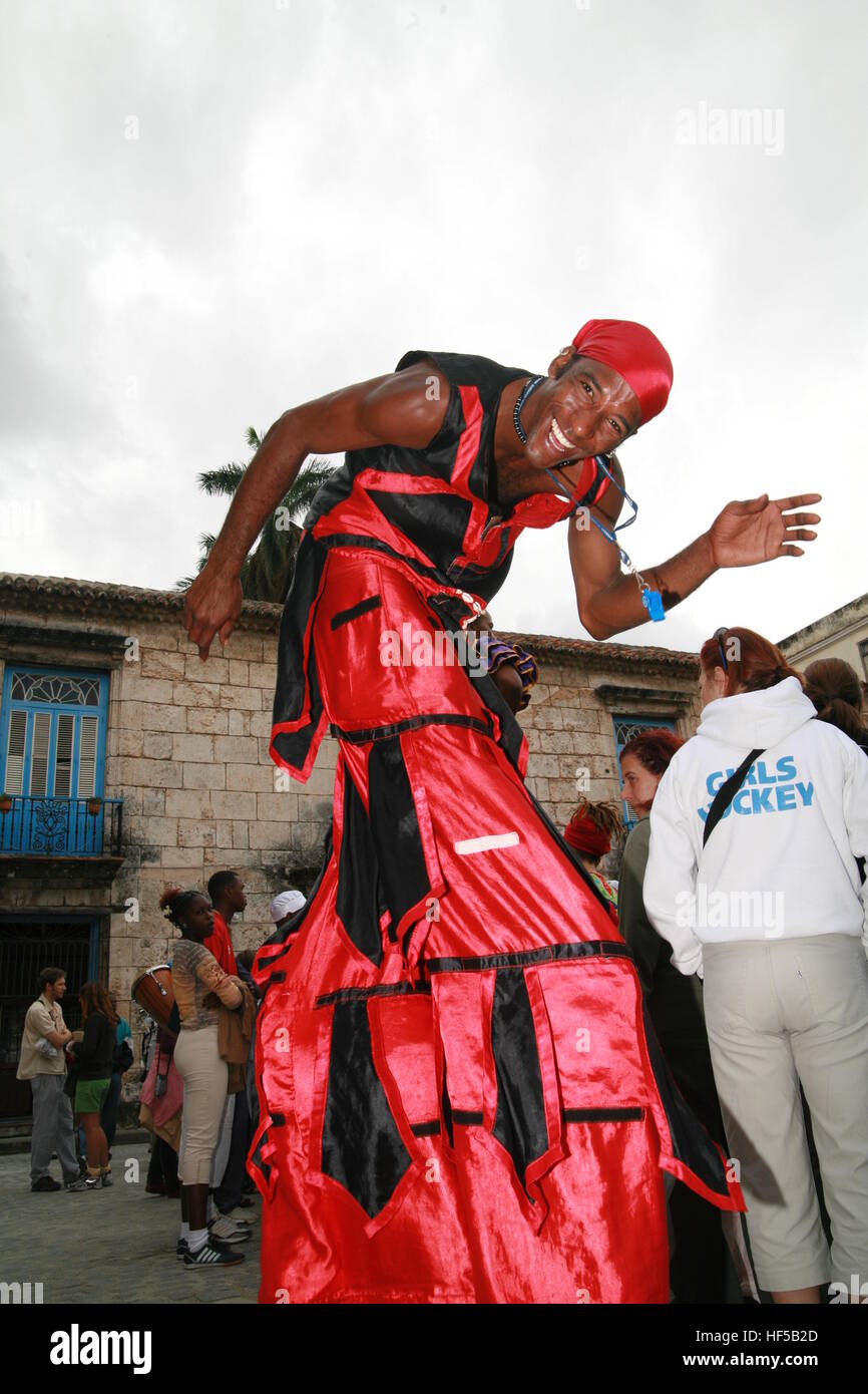 La Salsa pendant le carnaval, Plaza de la Catedral, La Havane, Cuba, Caraïbes, Amériques Banque D'Images