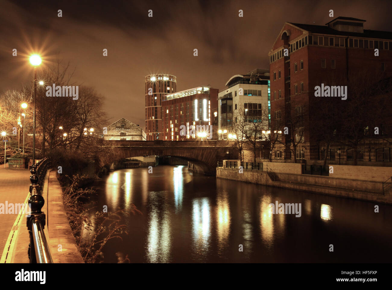 Nuit de Leeds Banque D'Images