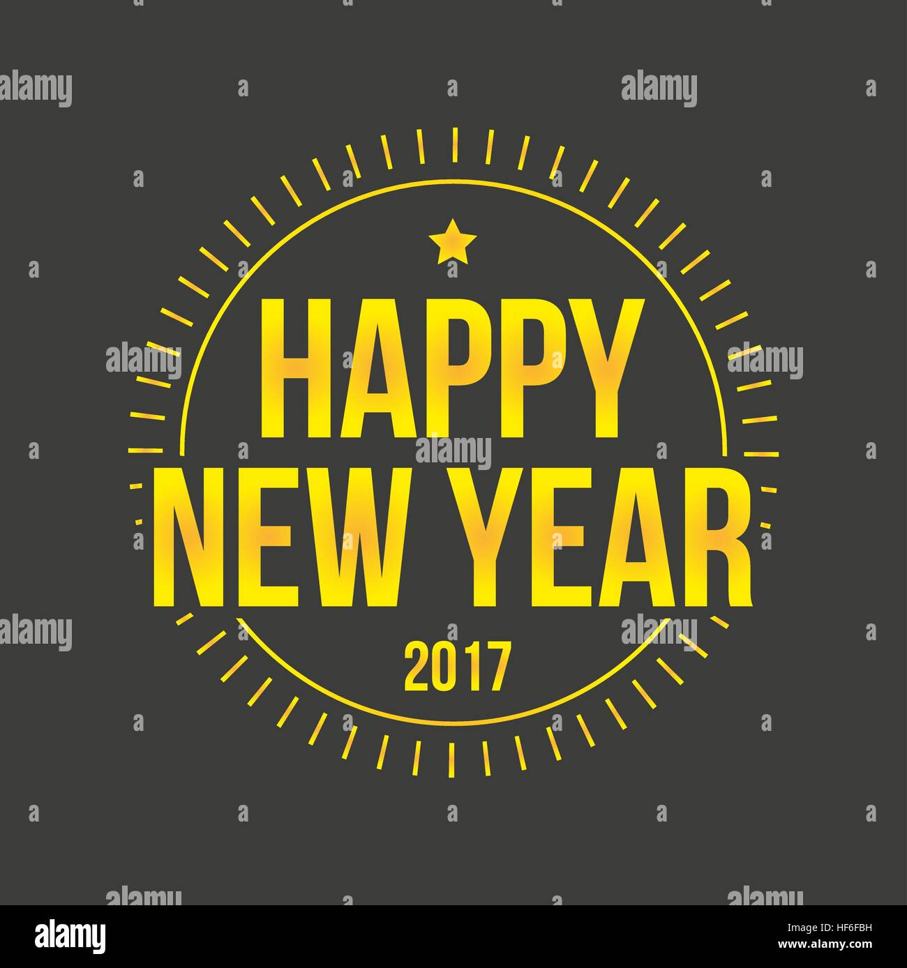 Happy New Year 2017 vector lettrage Illustration de Vecteur