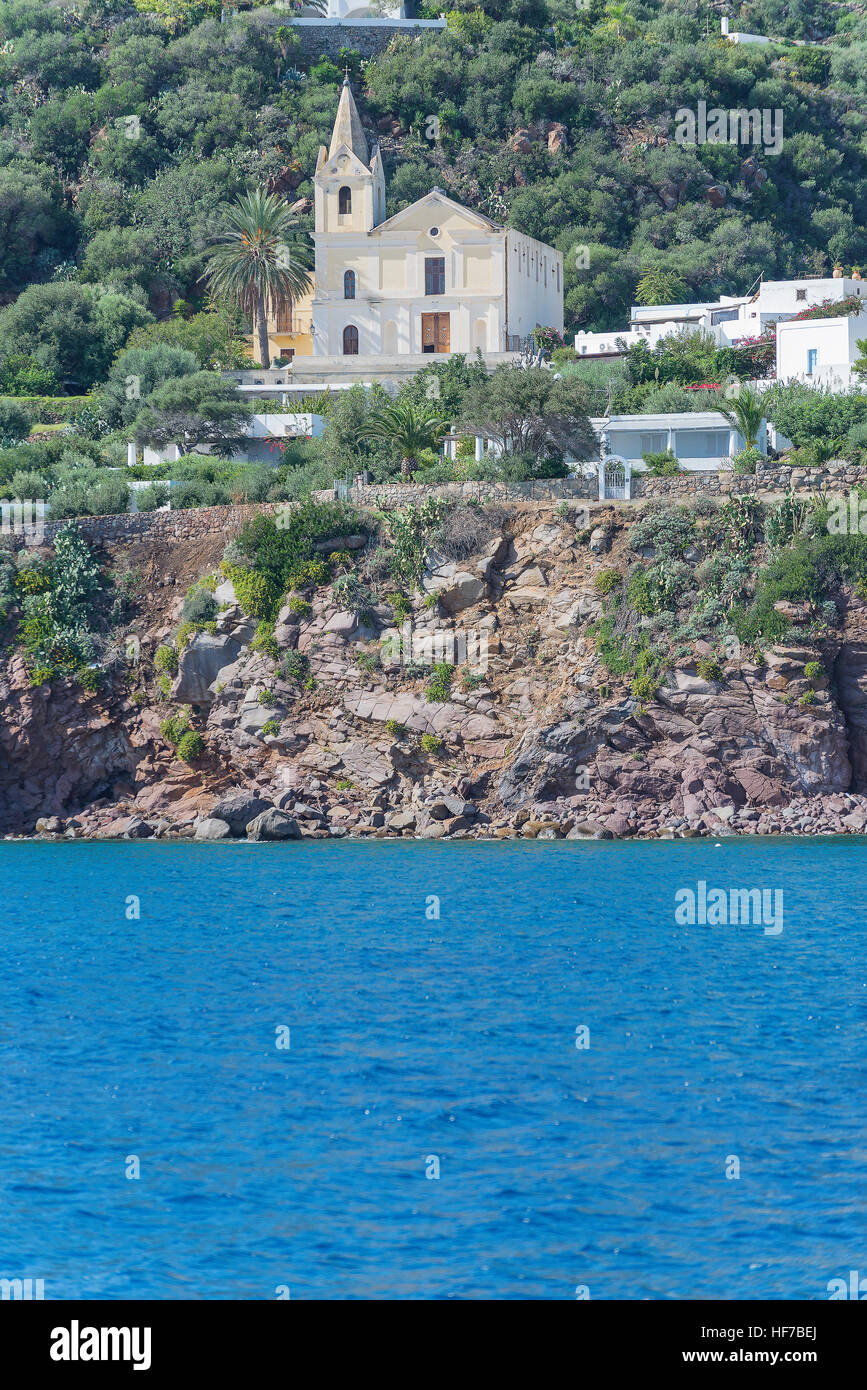 L''île de Panarea, Panarea, Iles Eoliennes, Sicile, Italie, Europe, Banque D'Images