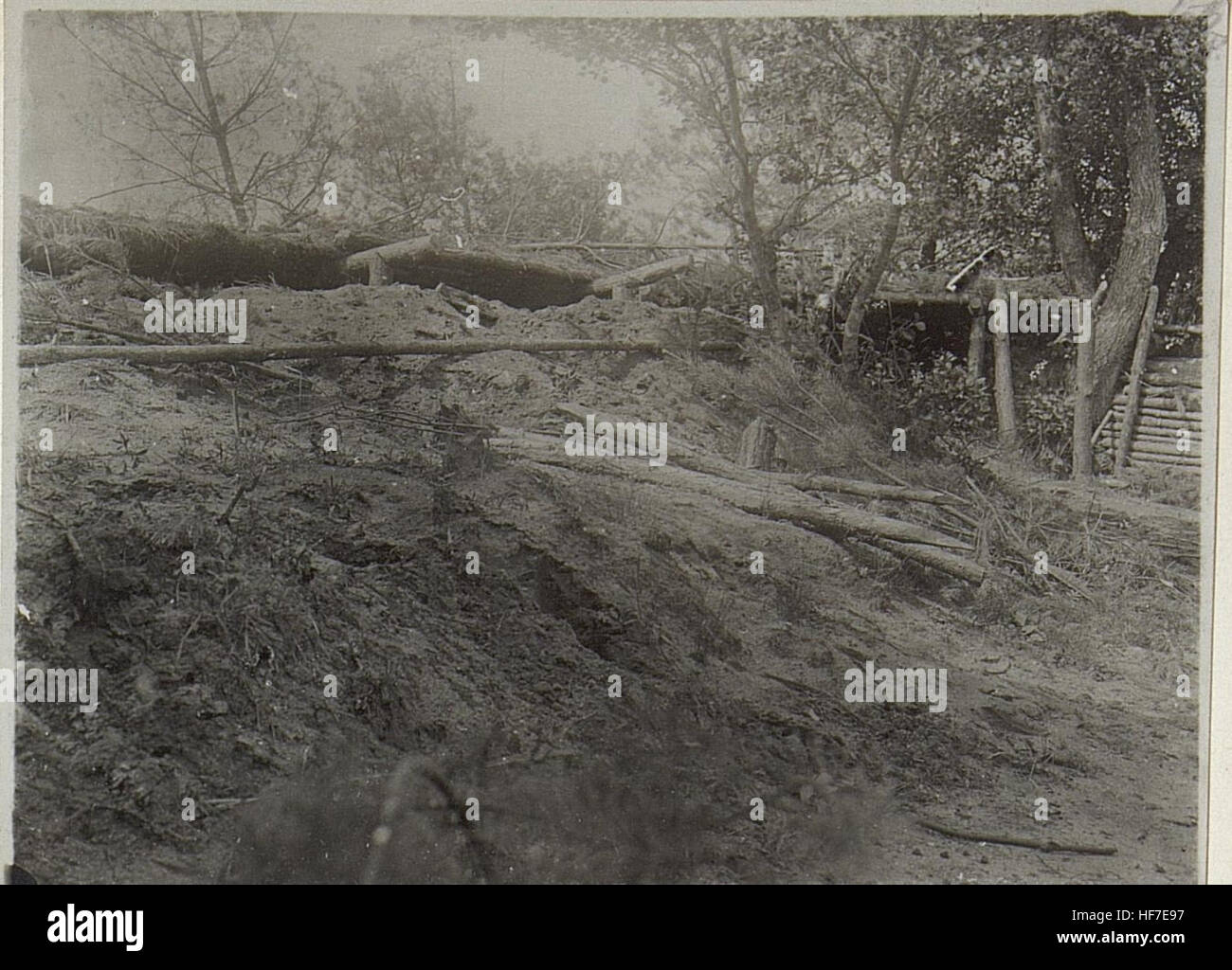 Tranchées russes à Zabreniec, juillet 1915, 2e armée, première Guerre mondiale, collections Europeana Banque D'Images