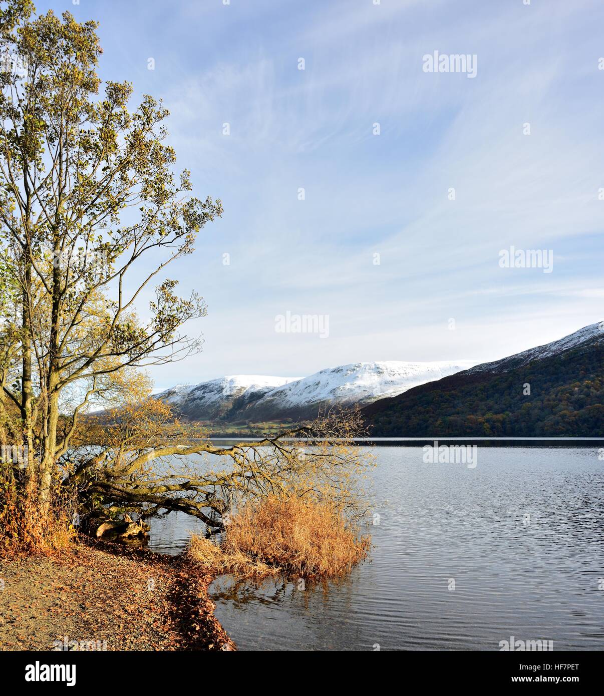 La neige sur le nord du Lake District Fells Banque D'Images