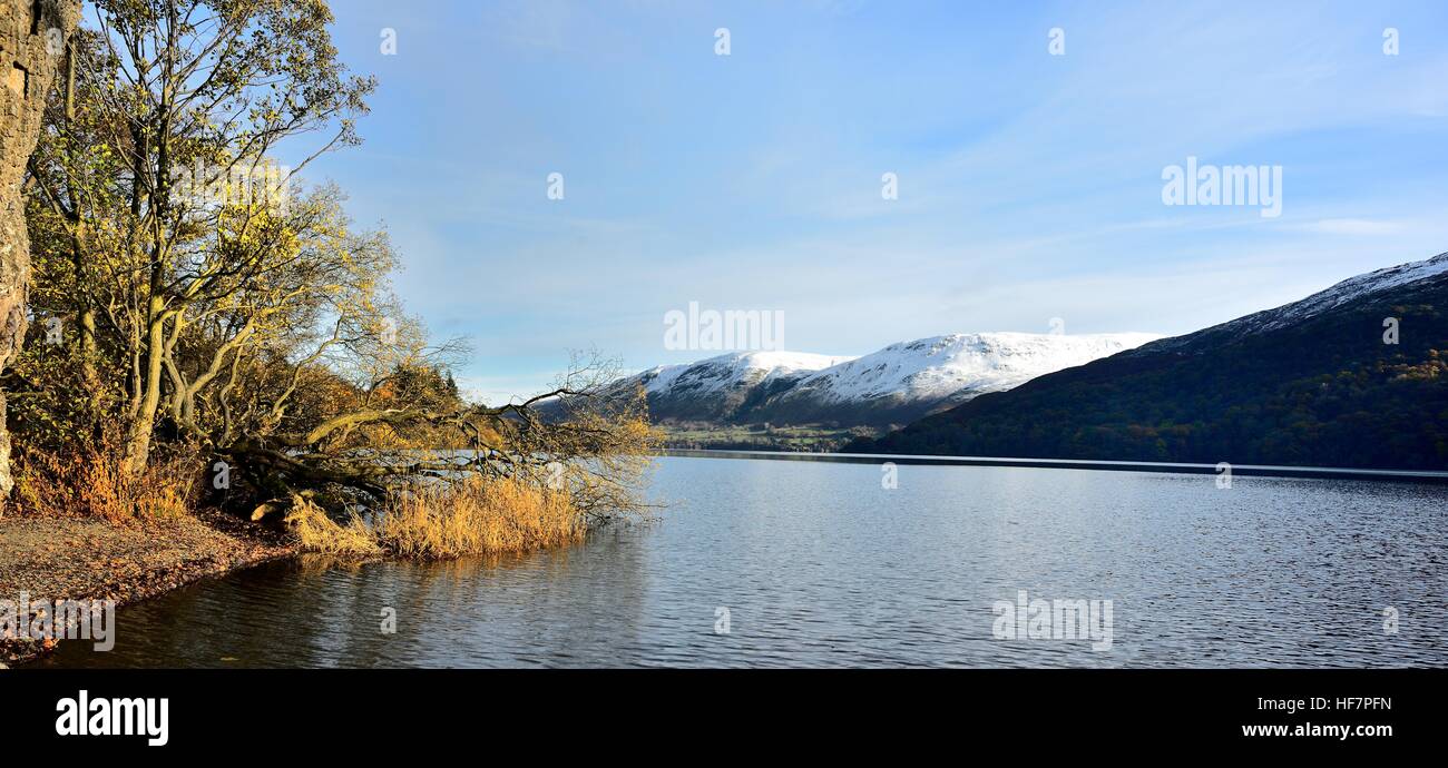 La neige sur le nord du Lake District Fells Banque D'Images