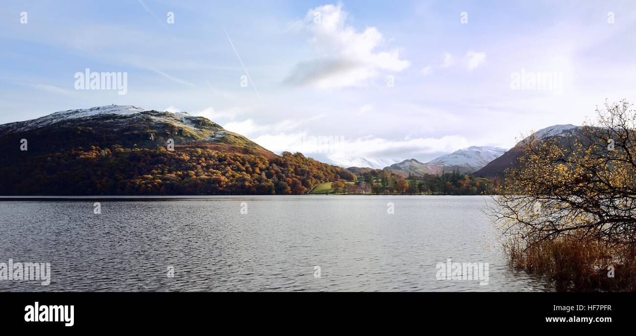 La neige sur le nord du Lake District Fells Banque D'Images
