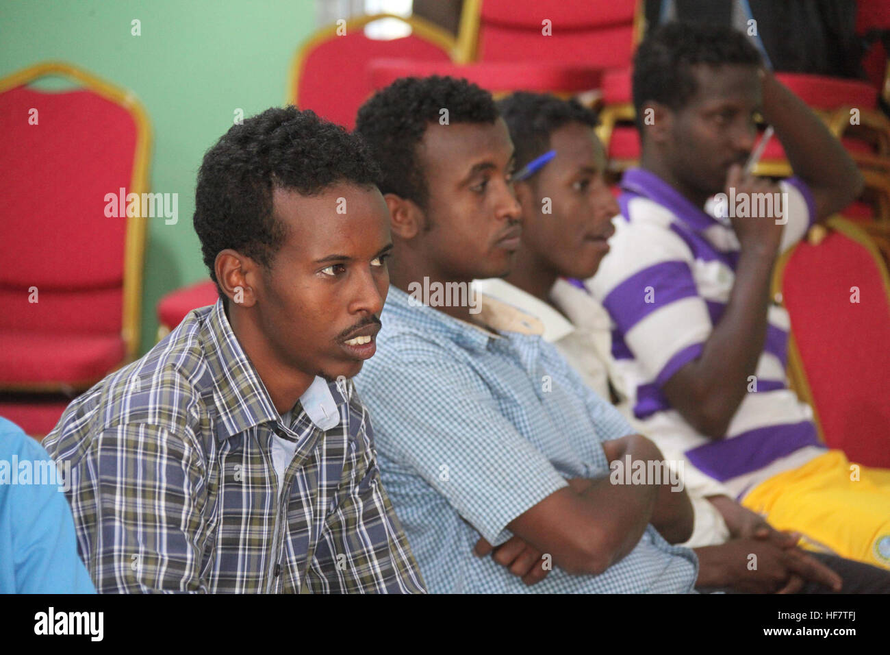 Le 31 août 2016, un événement de police communautaire a eu lieu à Beletweyne, en Somalie, axé sur la lutte contre l'extrémisme violent. L'événement a réuni la police locale, des officiers de l'AMISOM et des dirigeants communautaires pour renforcer la coopération et élaborer des stratégies de lutte contre l'extrémisme et d'amélioration de la sécurité communautaire. Banque D'Images