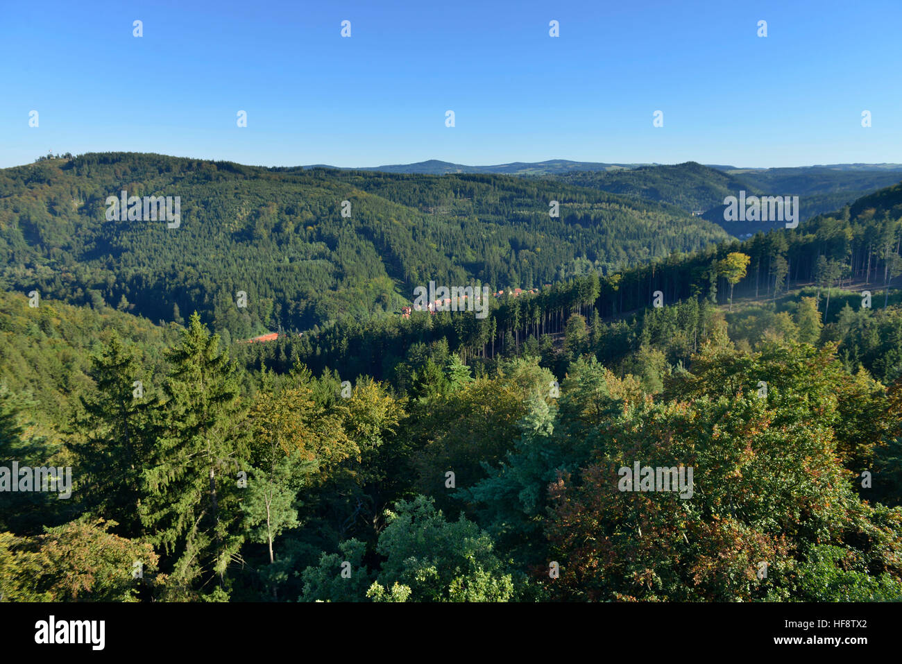Duppauer Gebirge, Tschechien, Duppauer de montagnes, Tchèquia Banque D'Images