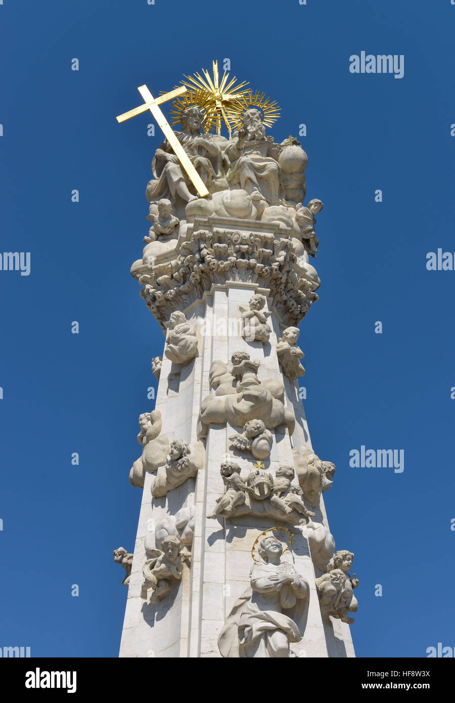 Dreifaltigkeitssaeule, Bihlerdorf, Budapest, Hongrie, la colonne de la Trinité, Castle Mountain, hongrois Banque D'Images
