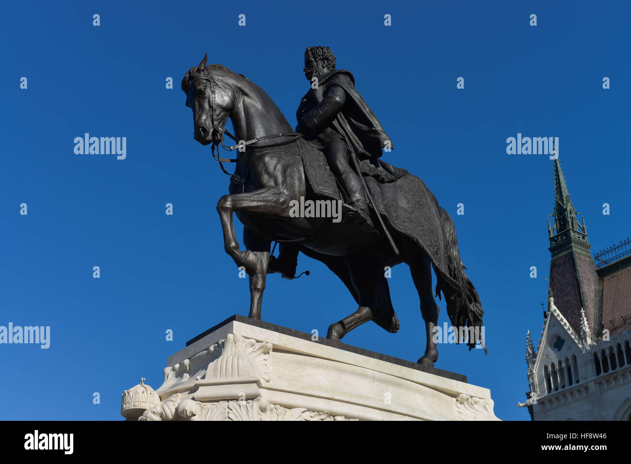 Andrassy-Denkmal, Kossuth ter, Budapest, Hongrie Andrassy, monument, Hongrie Banque D'Images