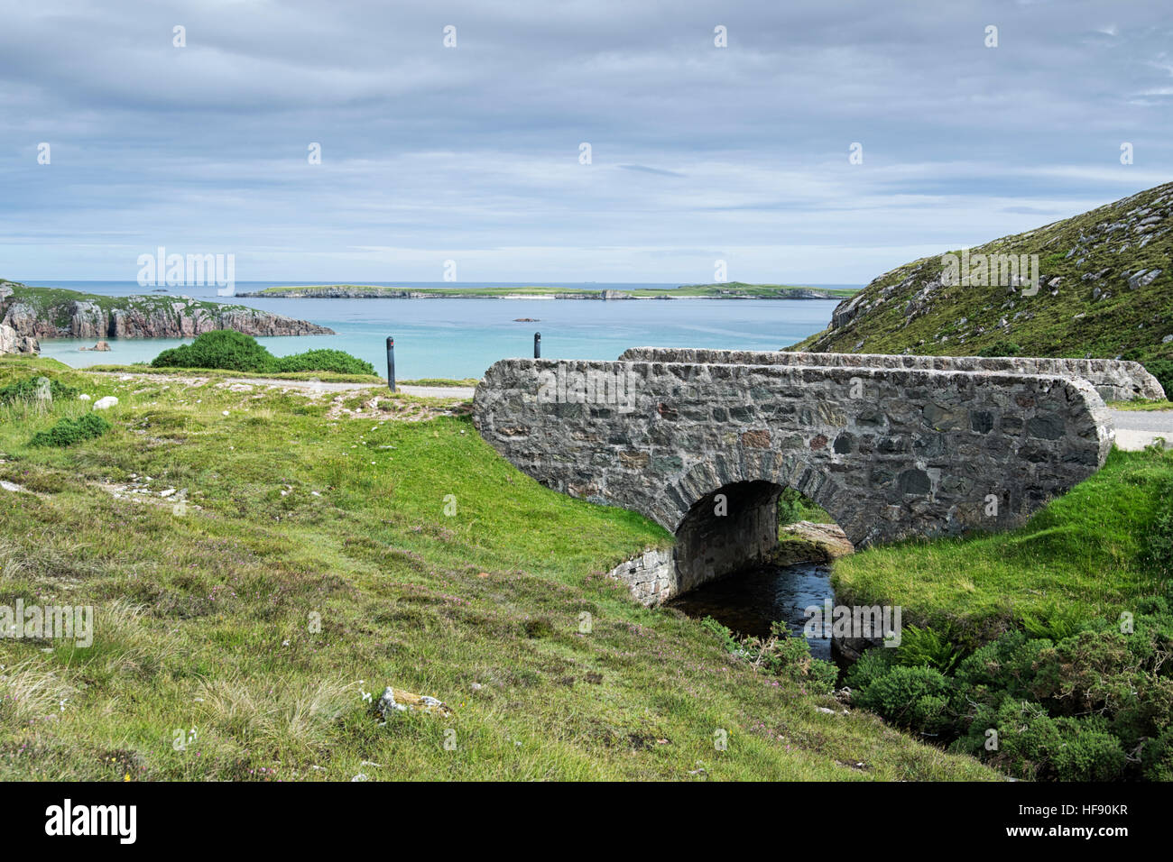 Côte le long de la côte nord 500 route touristique près de Durness, Sutherland en Écosse Banque D'Images