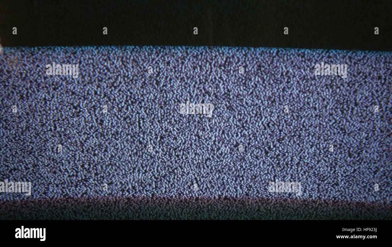 Signal de télévision par satellite avec écran de scintillement du bruit causé par une mauvaise statique/24 Banque D'Images