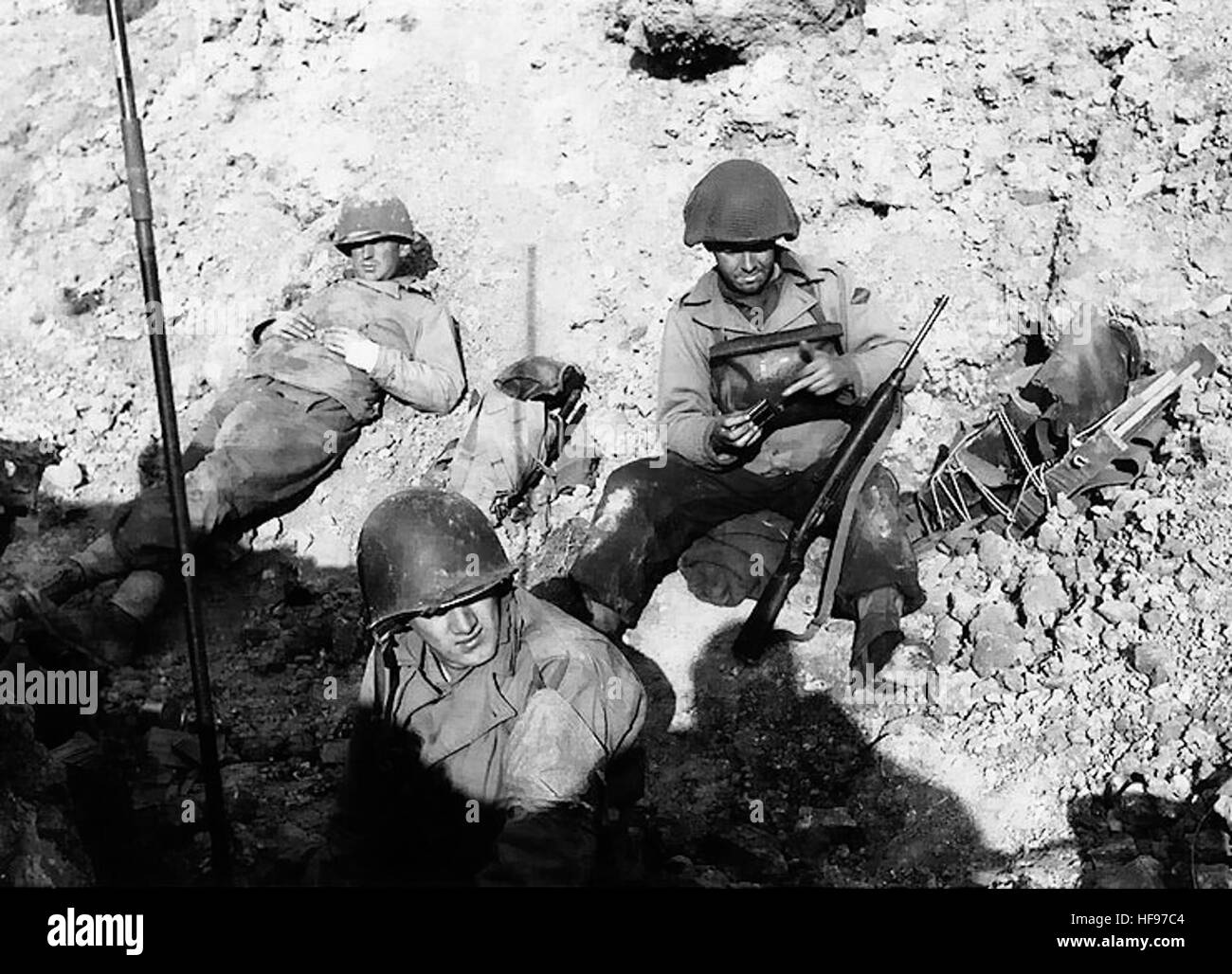 Falaises de la Pointe du Hoc 02 Banque D'Images