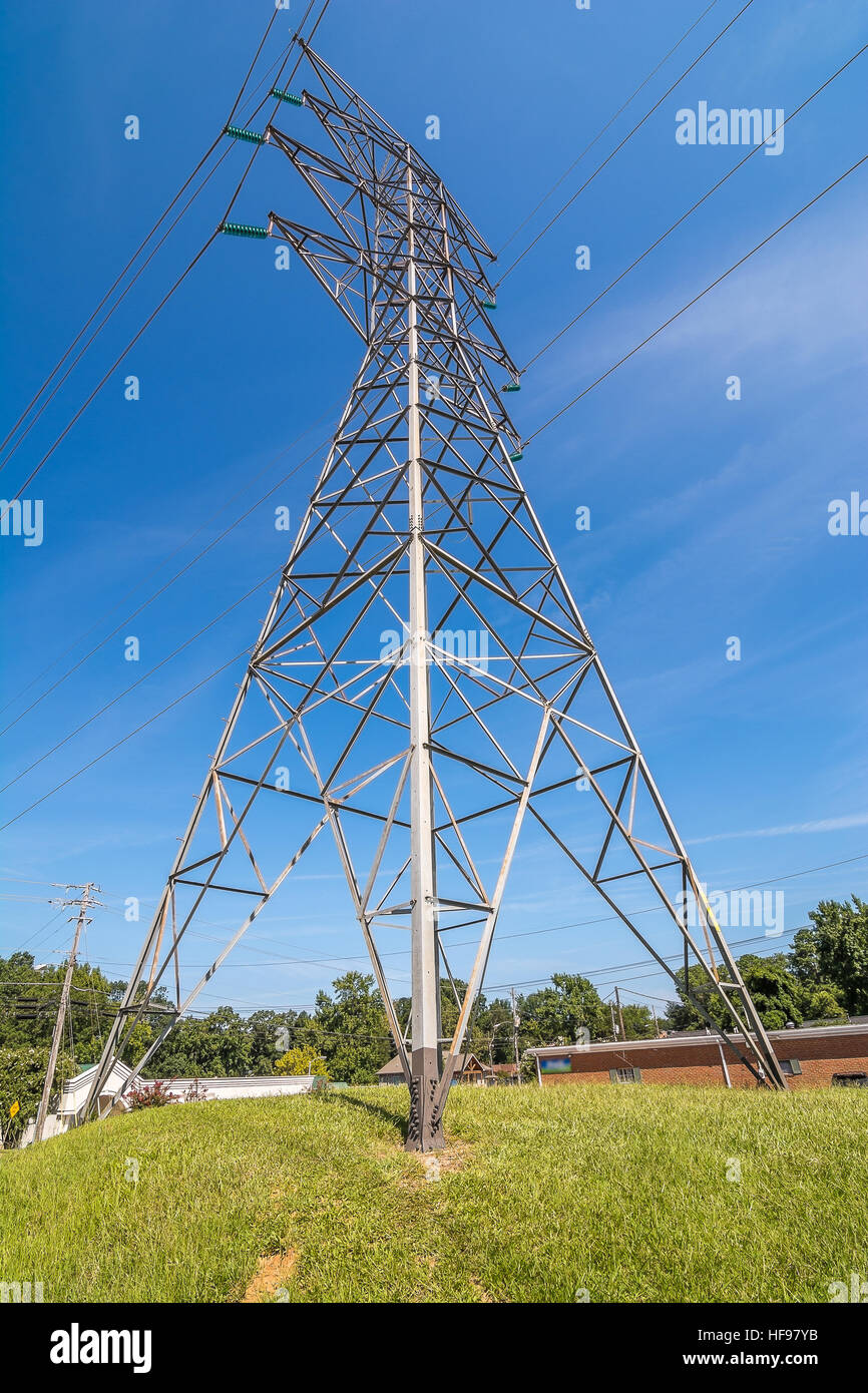 L'infrastructure d'alimentation électrique. Banque D'Images