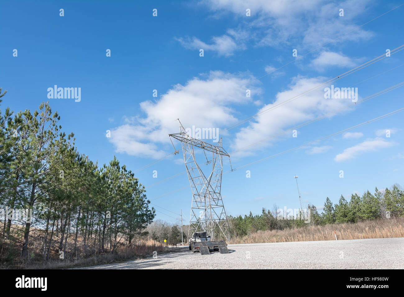 L'infrastructure d'alimentation électrique. Banque D'Images