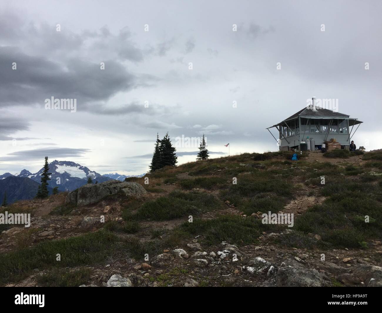 North Cascades National Park, Washington : Desolation Peak Lookout feu Jack Kerouac Banque D'Images
