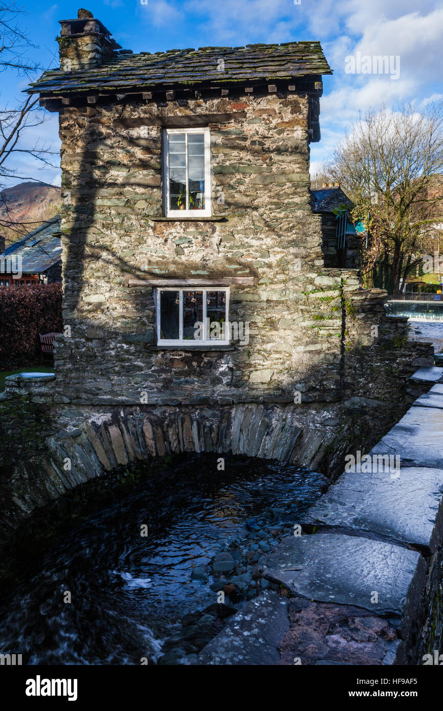 Chambre pont enjambant Stock Ghyll, Ambleside, Lake District, Cumbria Banque D'Images