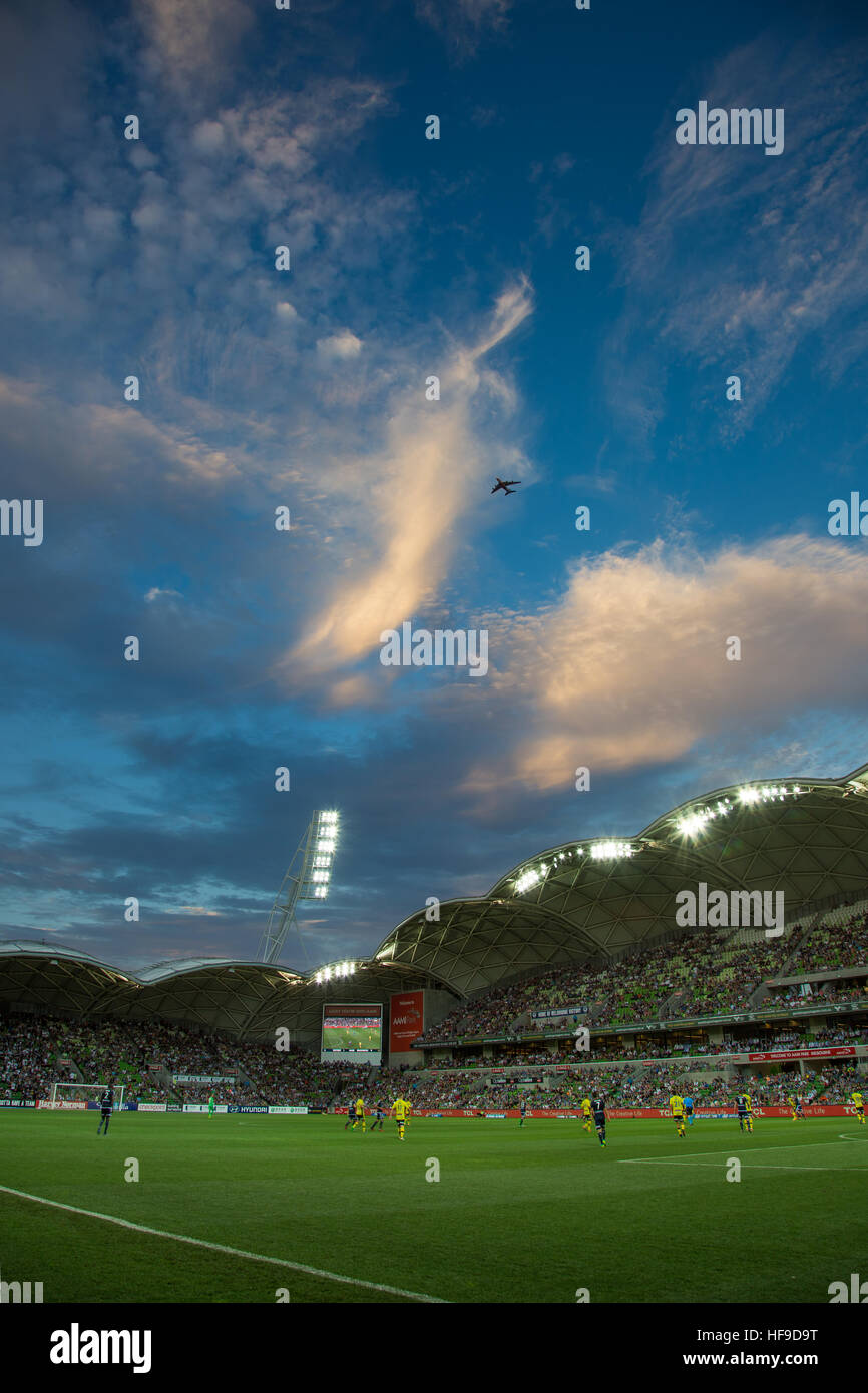 MELBOURNE, AUSTRALIE - 28 DÉCEMBRE : Hyundai A-League, Round 12. Melbourne Victory vs Central Coast Mariners. Photo : Dave Hewison Banque D'Images