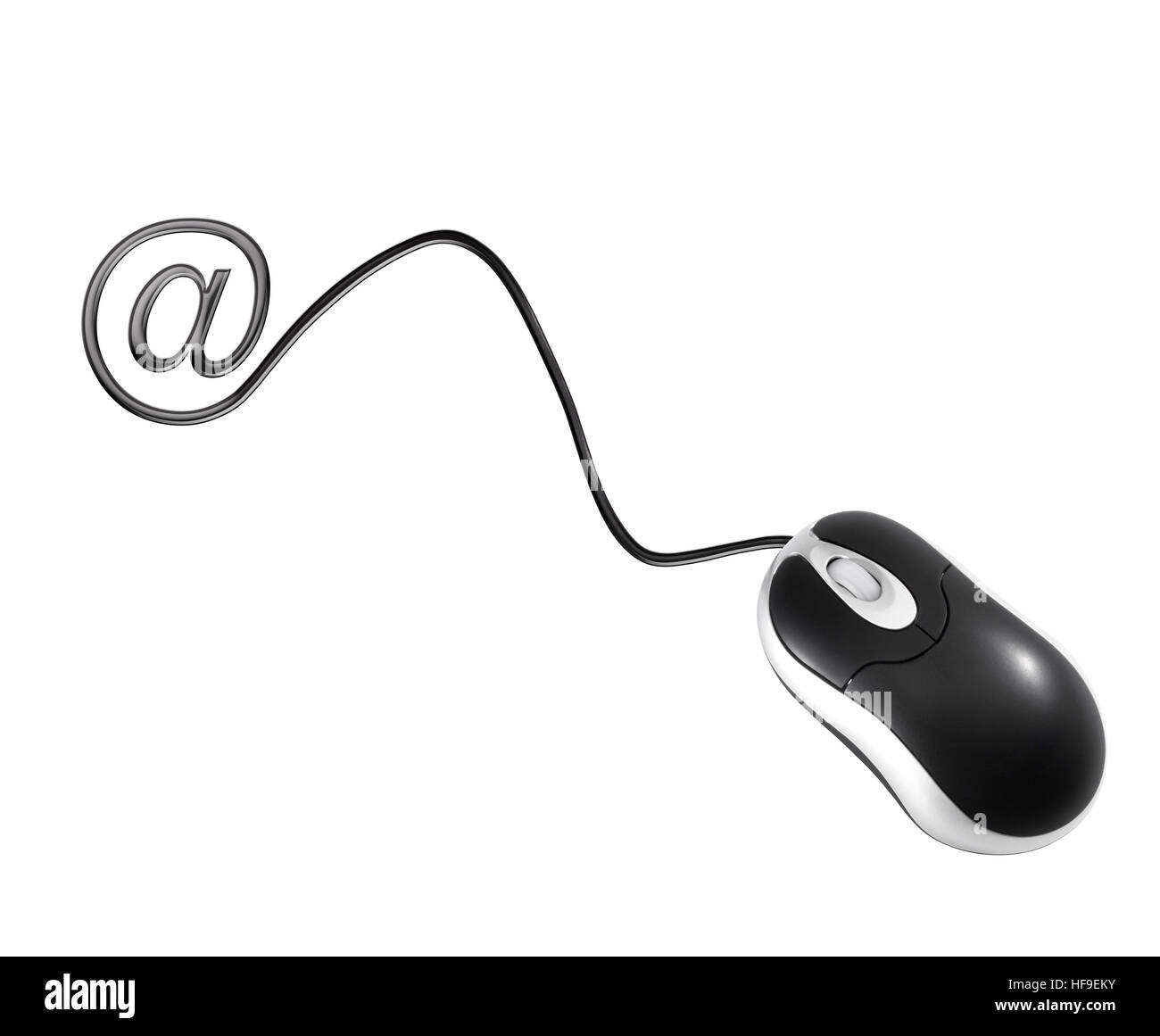 Souris d'ordinateur, symbole @ Banque D'Images