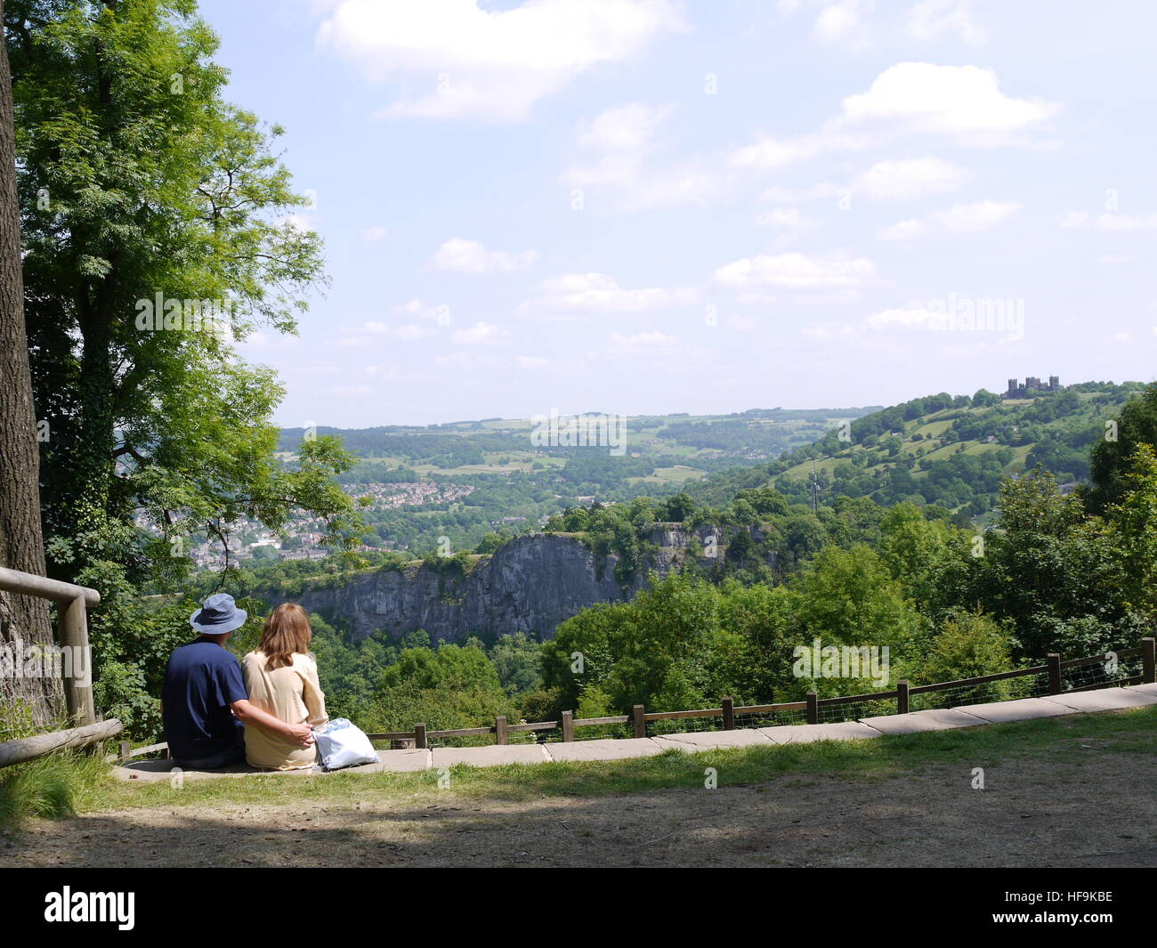 Les hauteurs d'Abraham, Matlock Bath, Derbyshire. Banque D'Images