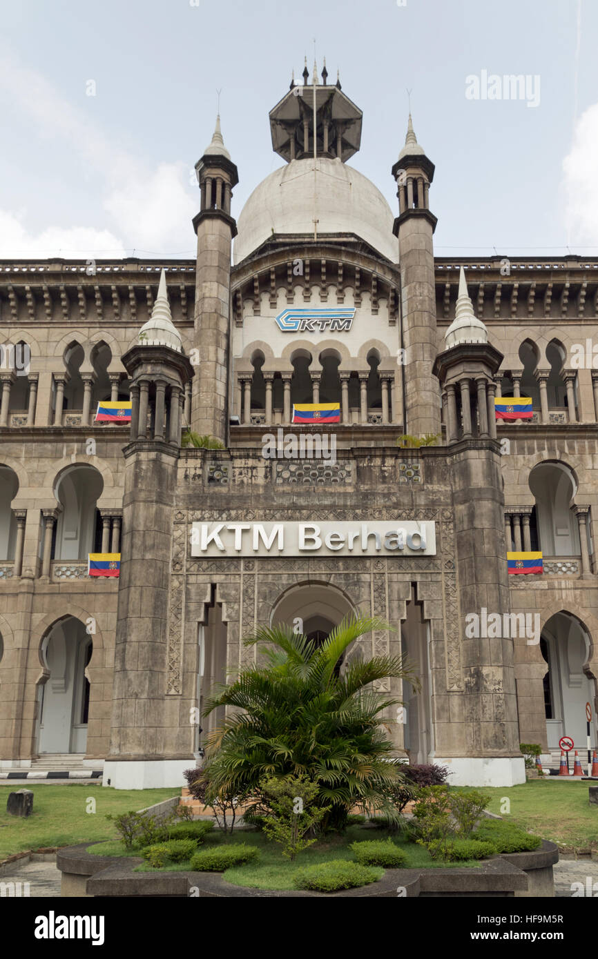 Le Bureau d'administration des chemins de fer de Malaisie Berhad (KTM) à Kuala Lumpur Banque D'Images