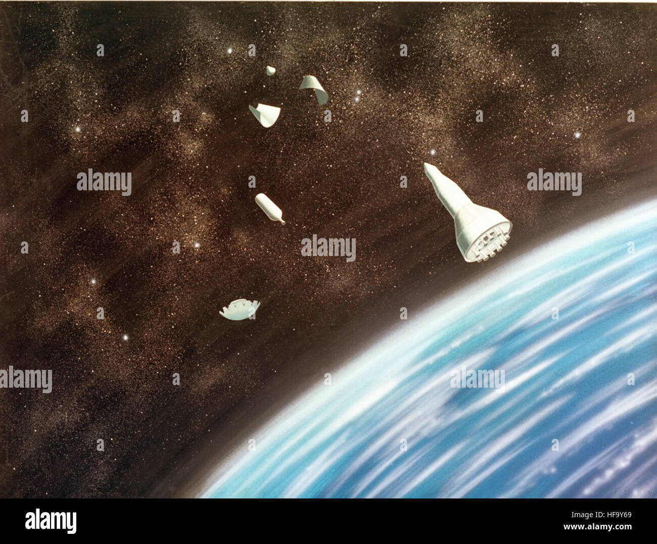 Une photographie de la collection Atlas montrant un gros plan d'un avion à réaction de l'époque de la Guerre froide, mettant en évidence ses avancées technologiques et son importance militaire. Banque D'Images
