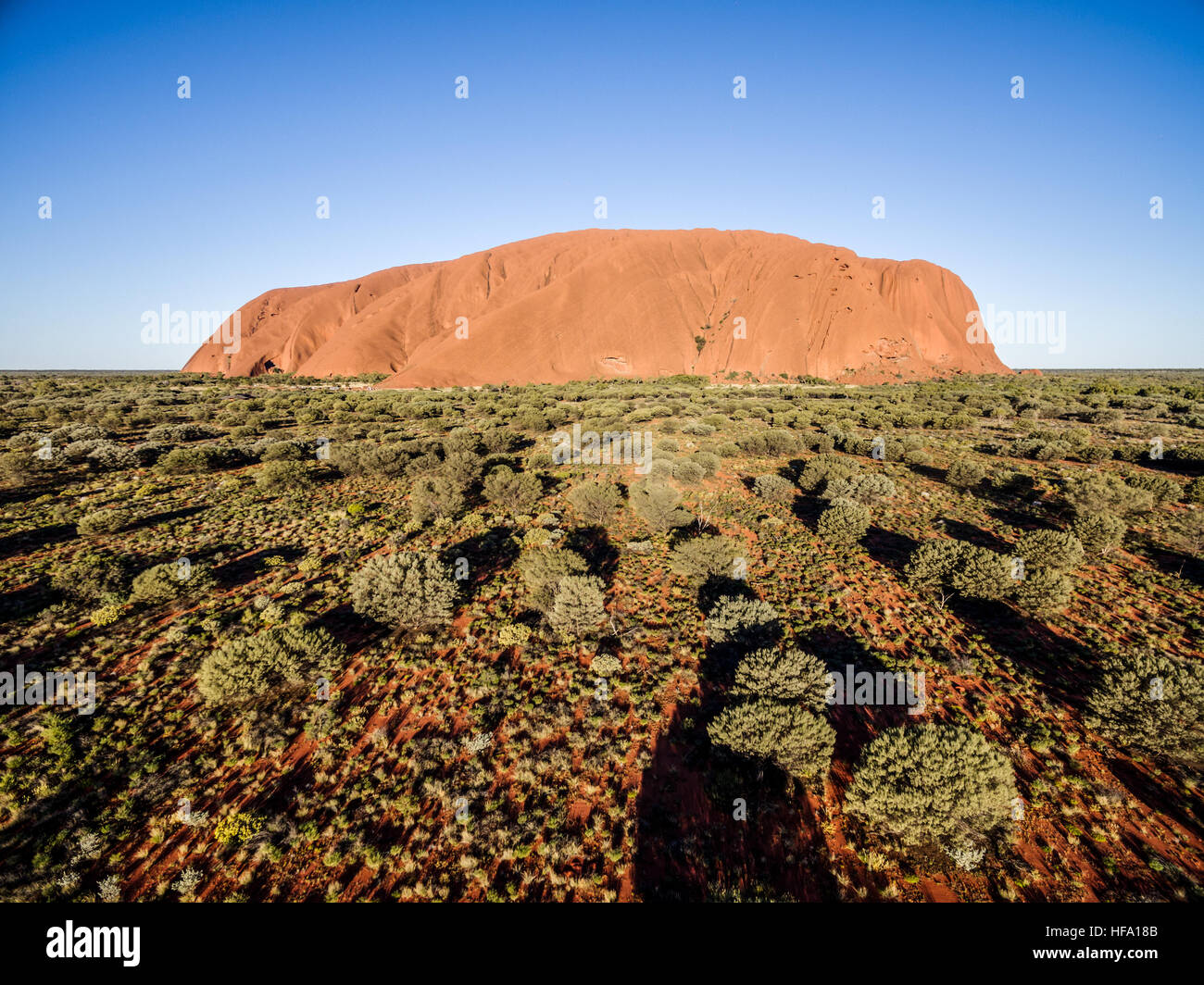 Uluru, Centre Rouge, Territoire du Nord, Australie. Banque D'Images