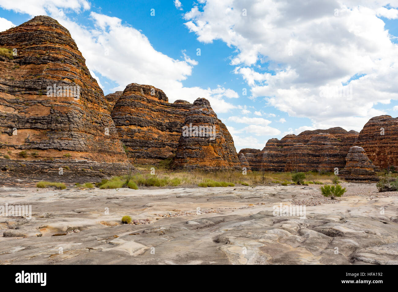 Bungle Bungles, le Parc National de Purnululu, Kimberley, Australie occidentale Banque D'Images