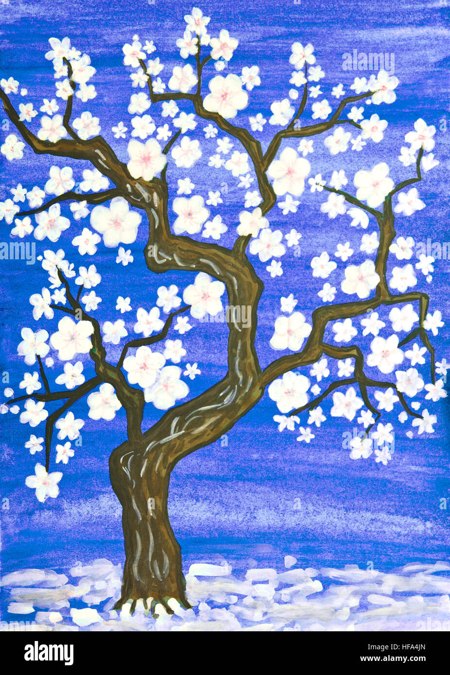 Image Peinture Arbres à Fleurs Auteur Julia Melnik