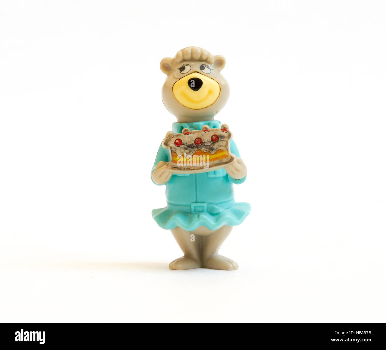 GOMEL, Bélarus - 10 septembre 2016 : ours en peluche Miniature, faite à l'époque soviétique. Banque D'Images