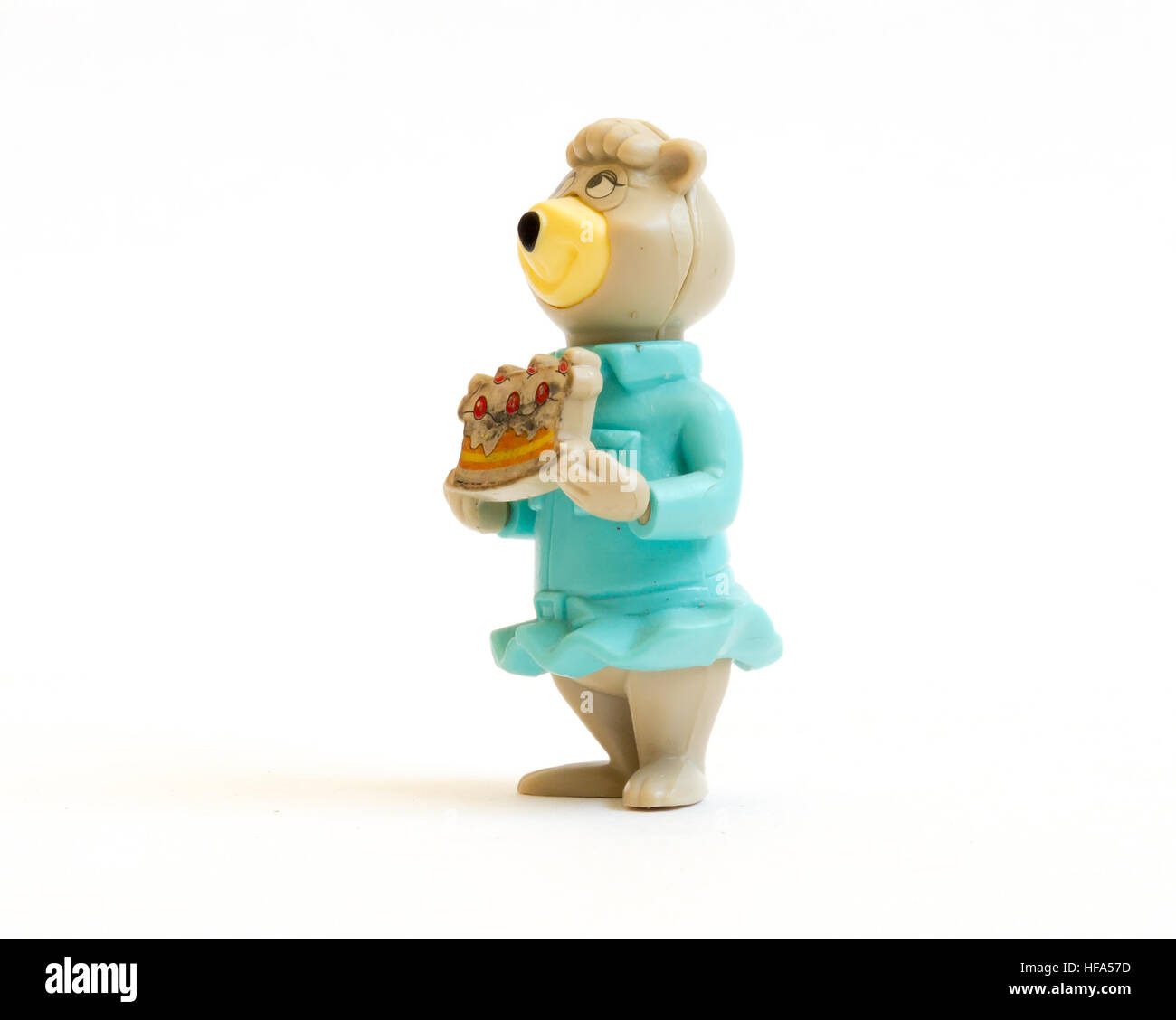 GOMEL, Bélarus - 10 septembre 2016 : ours en peluche Miniature, faite à l'époque soviétique. Banque D'Images