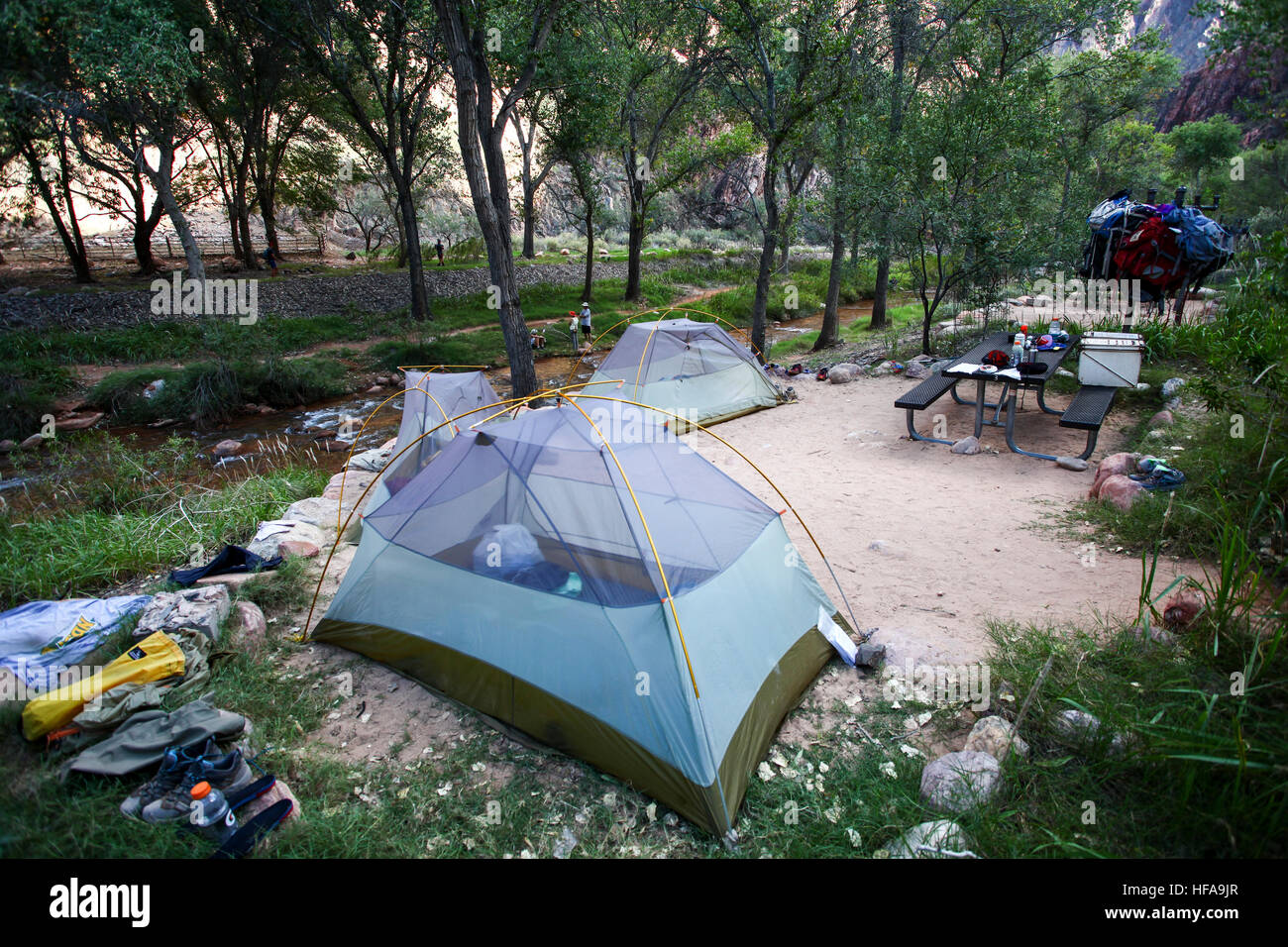 Camping Les Jardins de l'Inde, le Parc National du Grand Canyon, Arizona, USA Banque D'Images