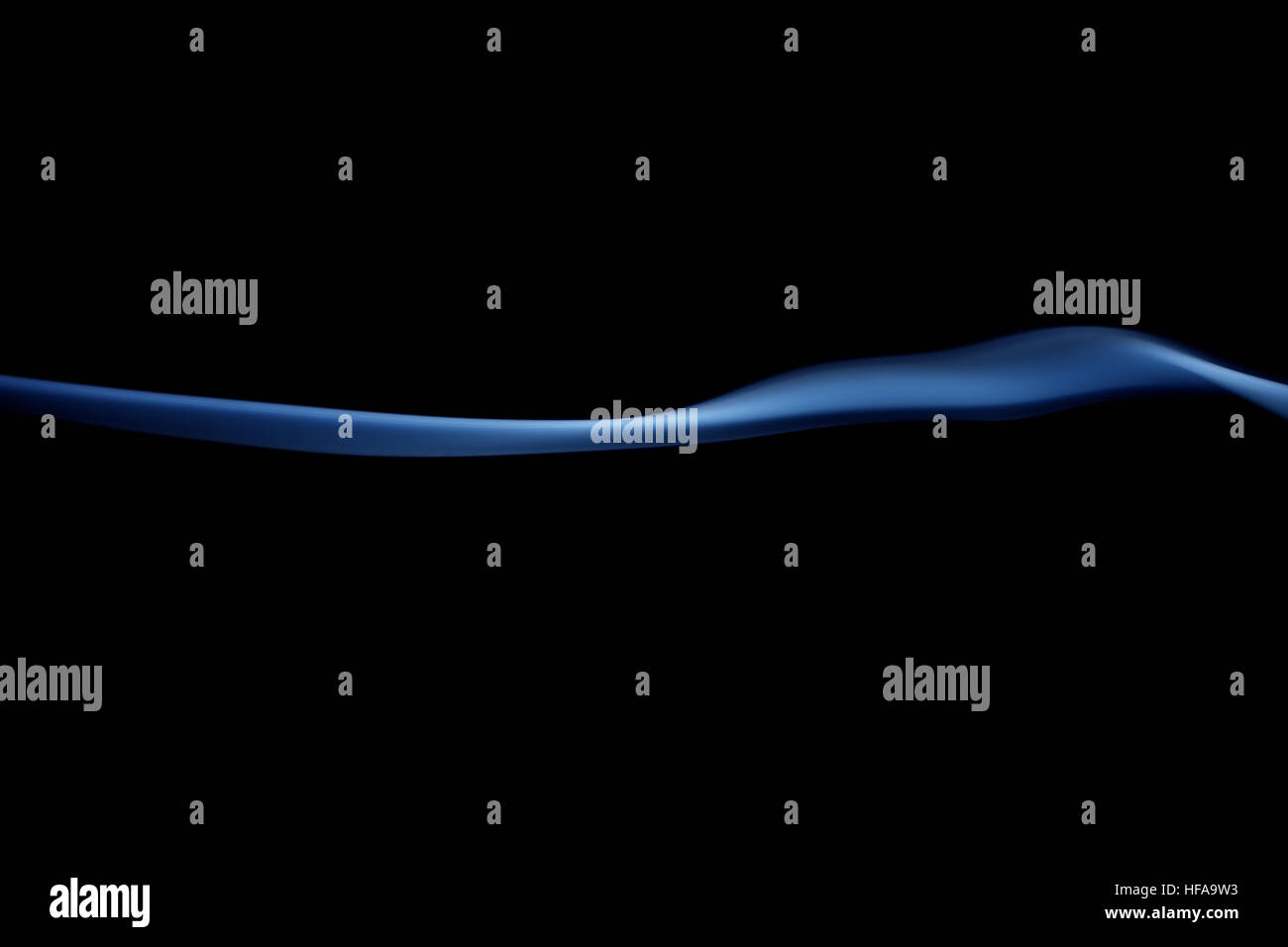 Abstract Blue Wave isolated on black Banque D'Images