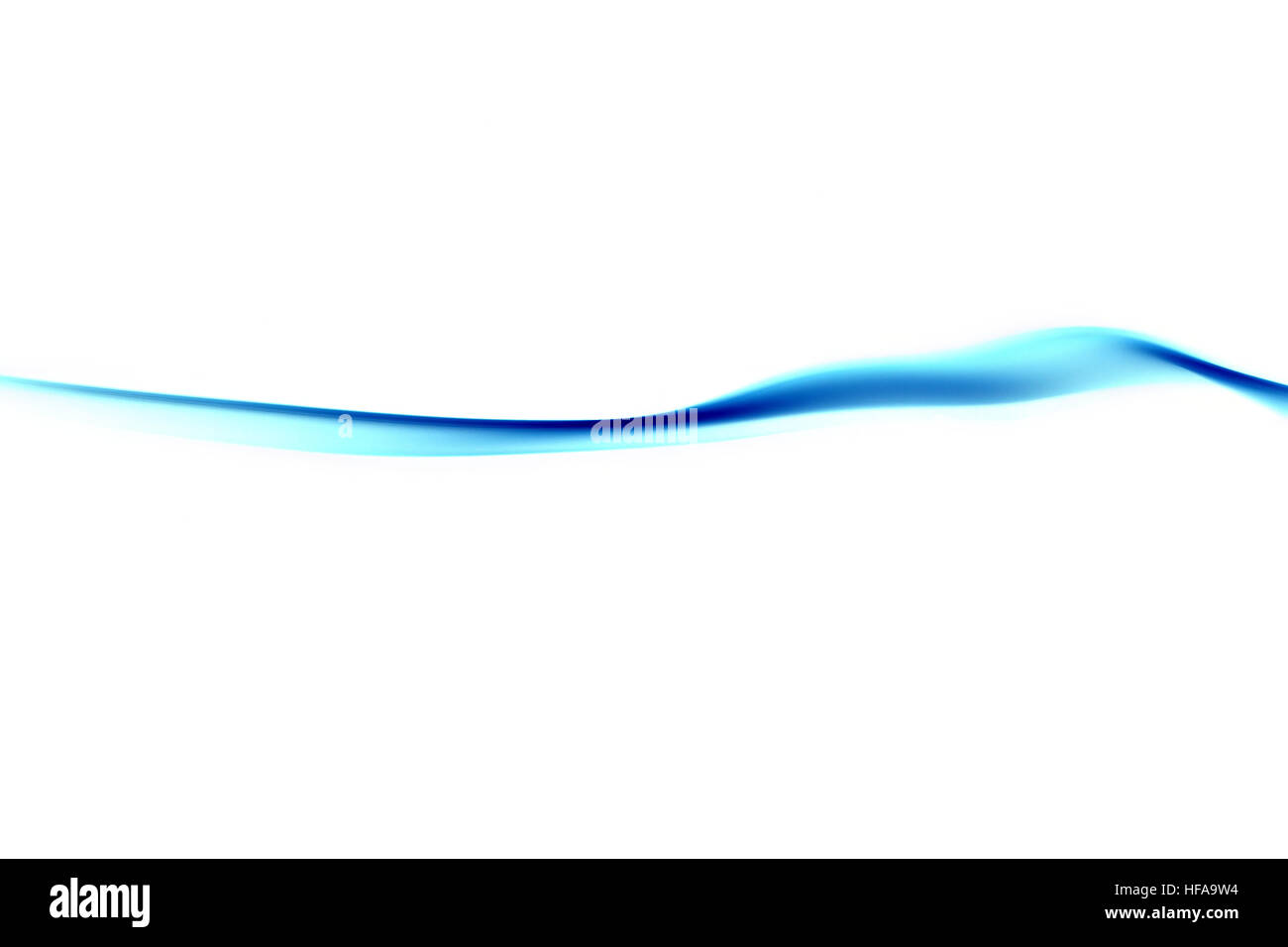 Abstract light blue wave isolated on white Banque D'Images