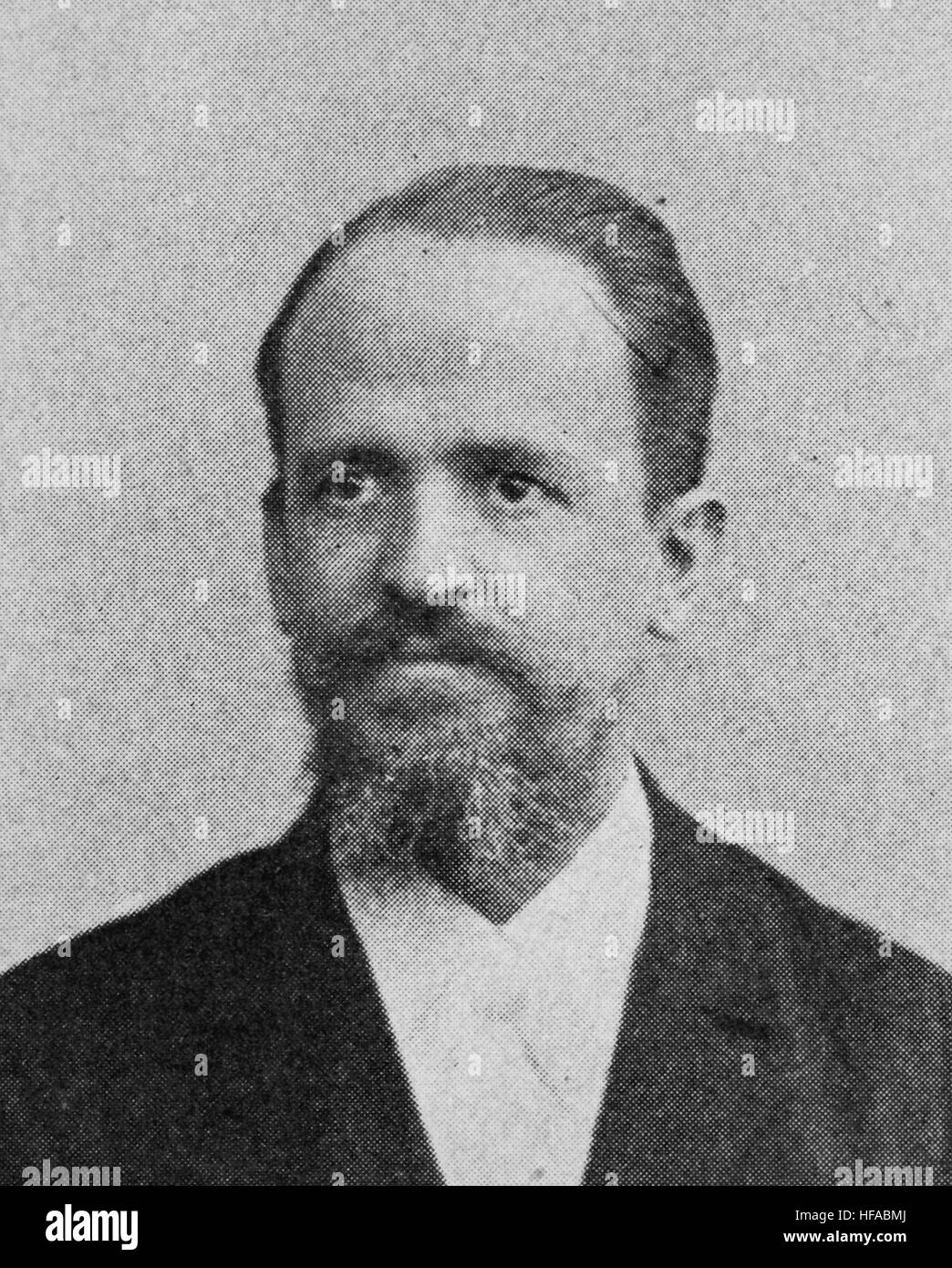 Johann Friedrich Bubendey, en 1848-1919, l'Allemand ingénieur hydraulique, professeur d'université et de la construction, de la reproduction de la photo officielle de l'année 1895, l'amélioration numérique Banque D'Images