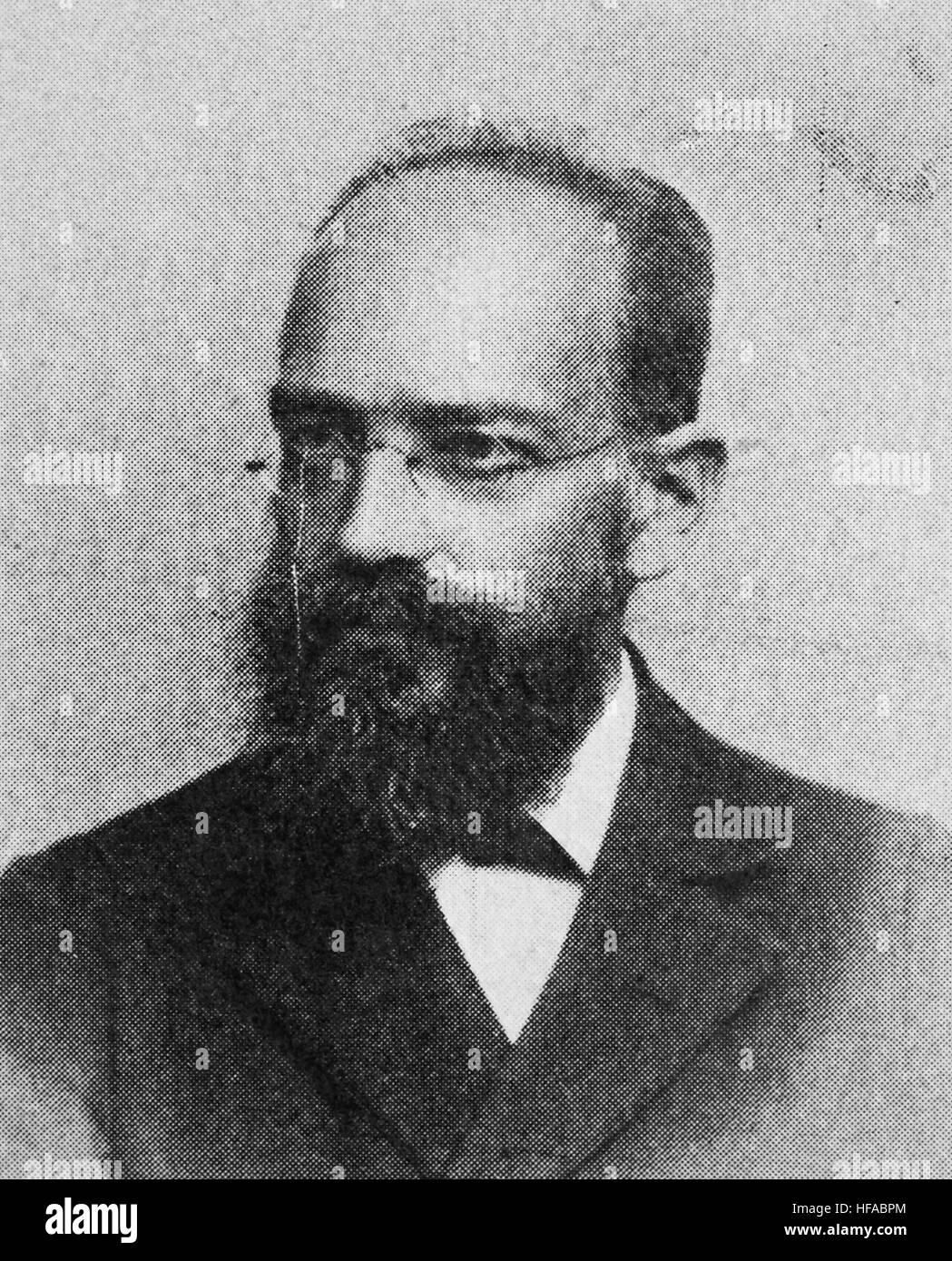 Gottlieb (Georg) Nathanael Bonwetsch, 1848-1925, un Allemand d'origine russe, théologien protestant, reproduction photo de l'année 1895, l'amélioration numérique Banque D'Images