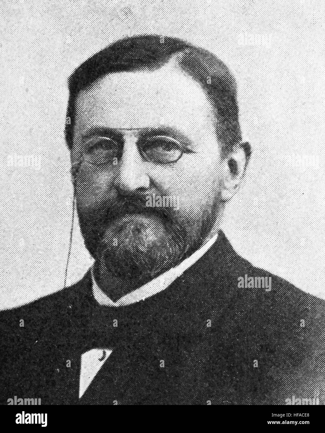 Friedrich Sigmund Merkel, 1845-1919- un anatomiste allemand et histopathologist de la fin du 19e siècle, la reproduction photo de l'année 1895, l'amélioration numérique Banque D'Images