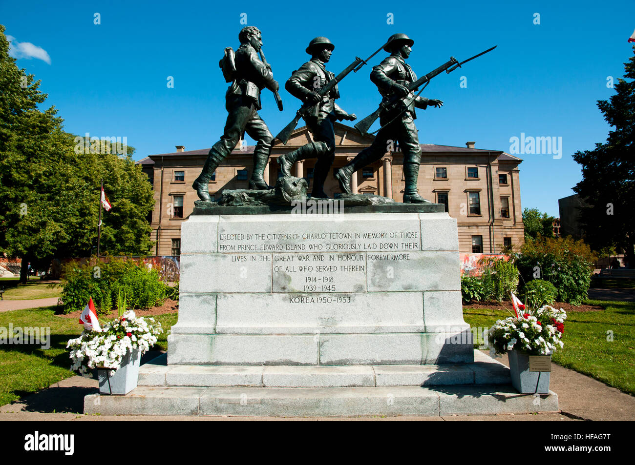 Monument commémoratif de guerre - Charlottetown - Canada Banque D'Images