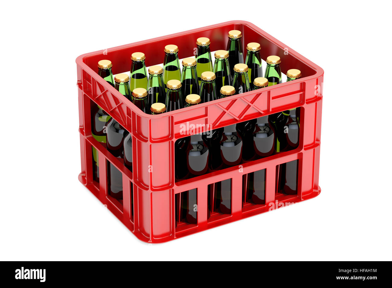Crate of beer Banque d'images détourées - Alamy