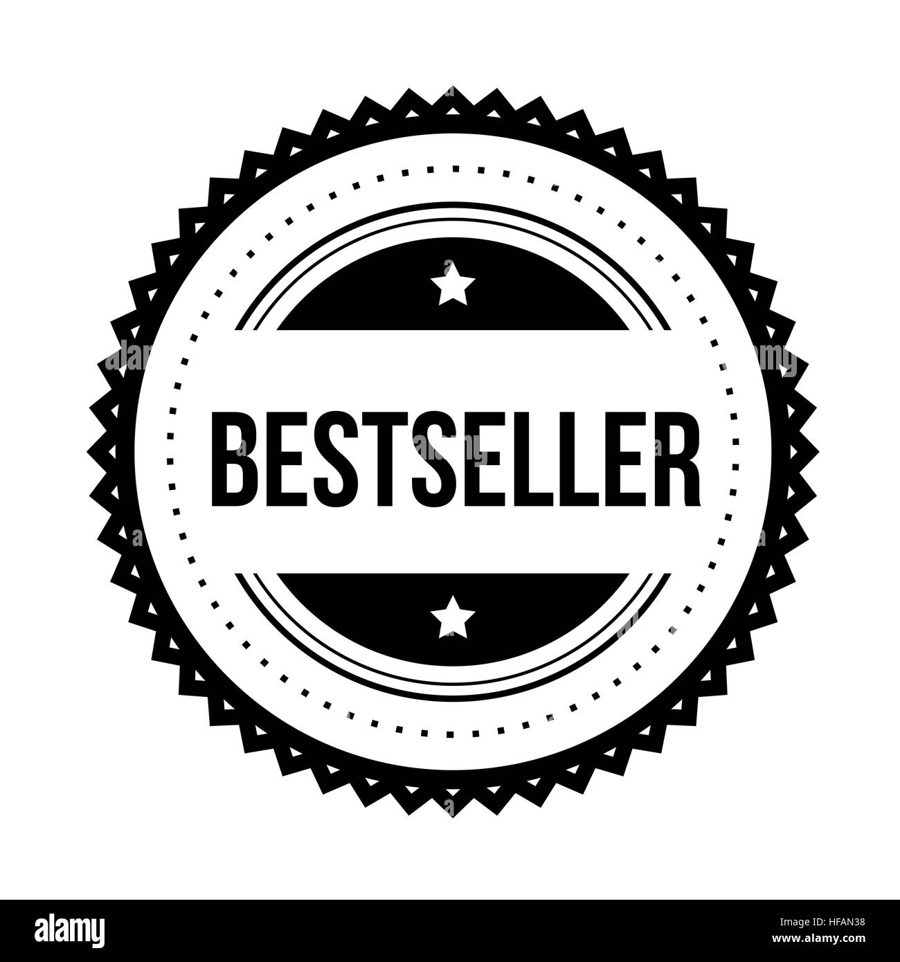 Bestseller vintage black stamp Illustration de Vecteur