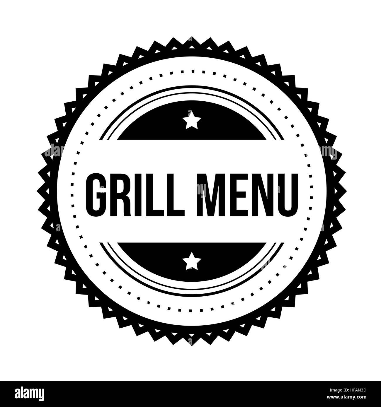 Menu grill vintage stamp vector Illustration de Vecteur