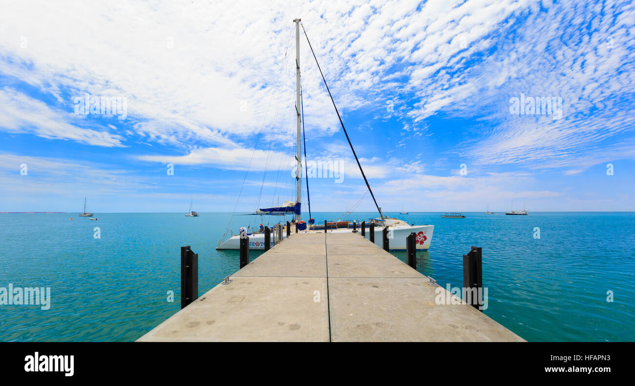 La jetée principale du Monkey Mia, Shark Bay, en Australie occidentale Banque D'Images