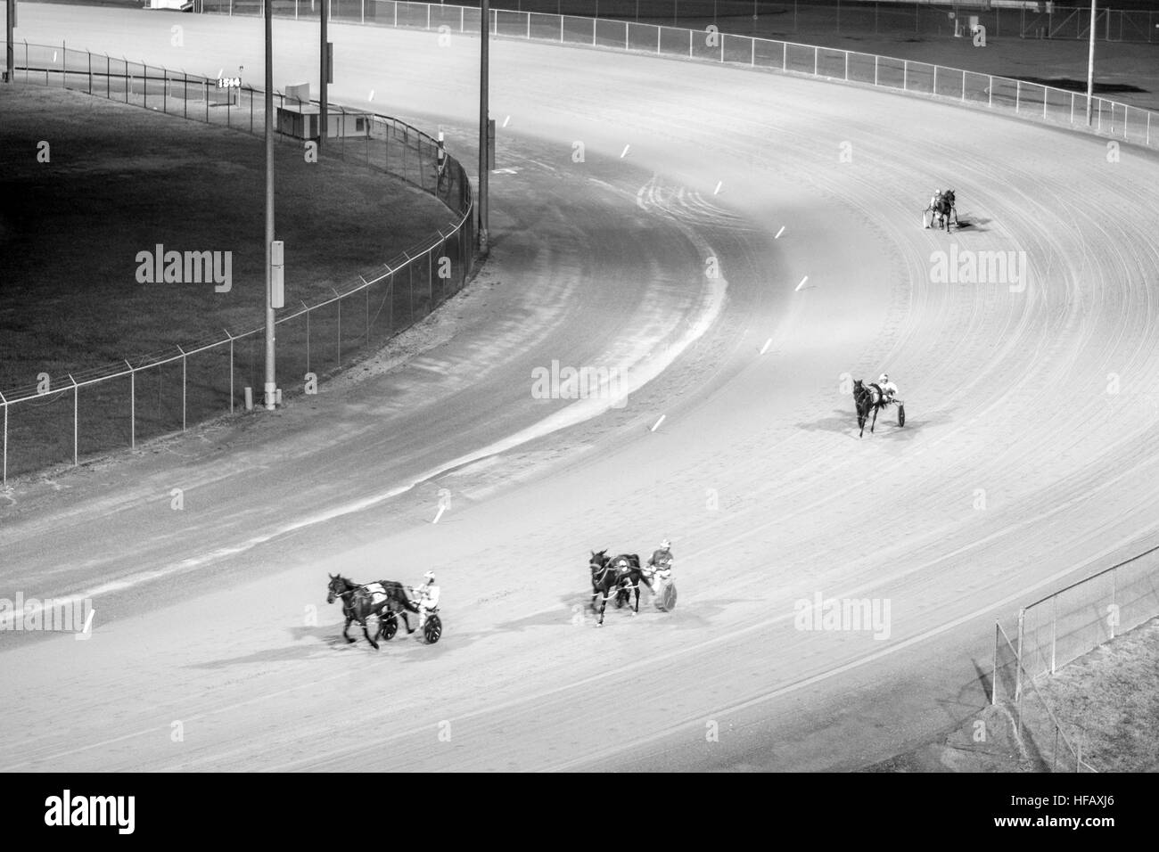 Chars course autour de la piste à Dover Downs casino à Dover Delaware Banque D'Images