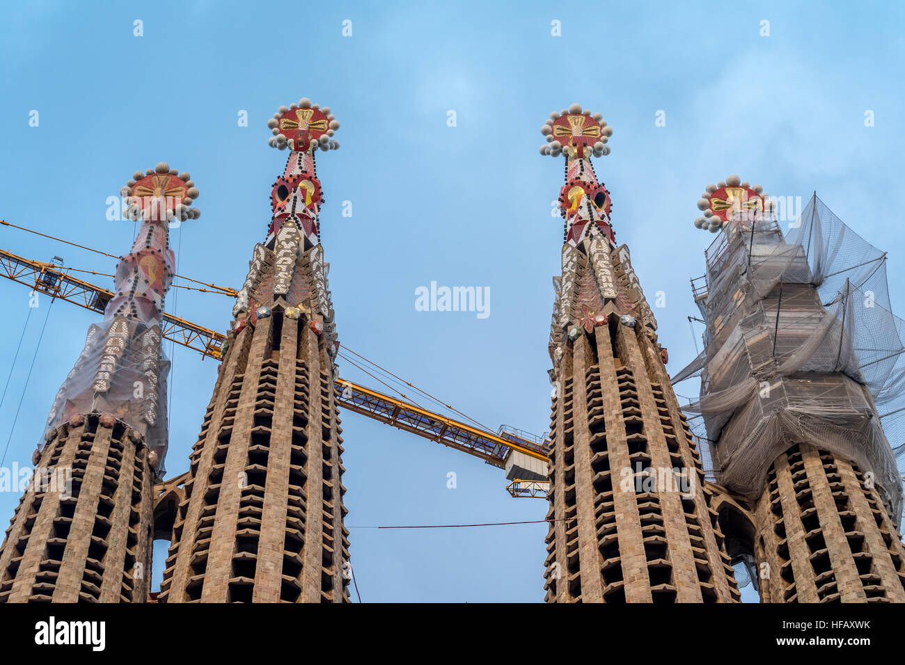 Sagrada Familia sunset light creative Banque D'Images