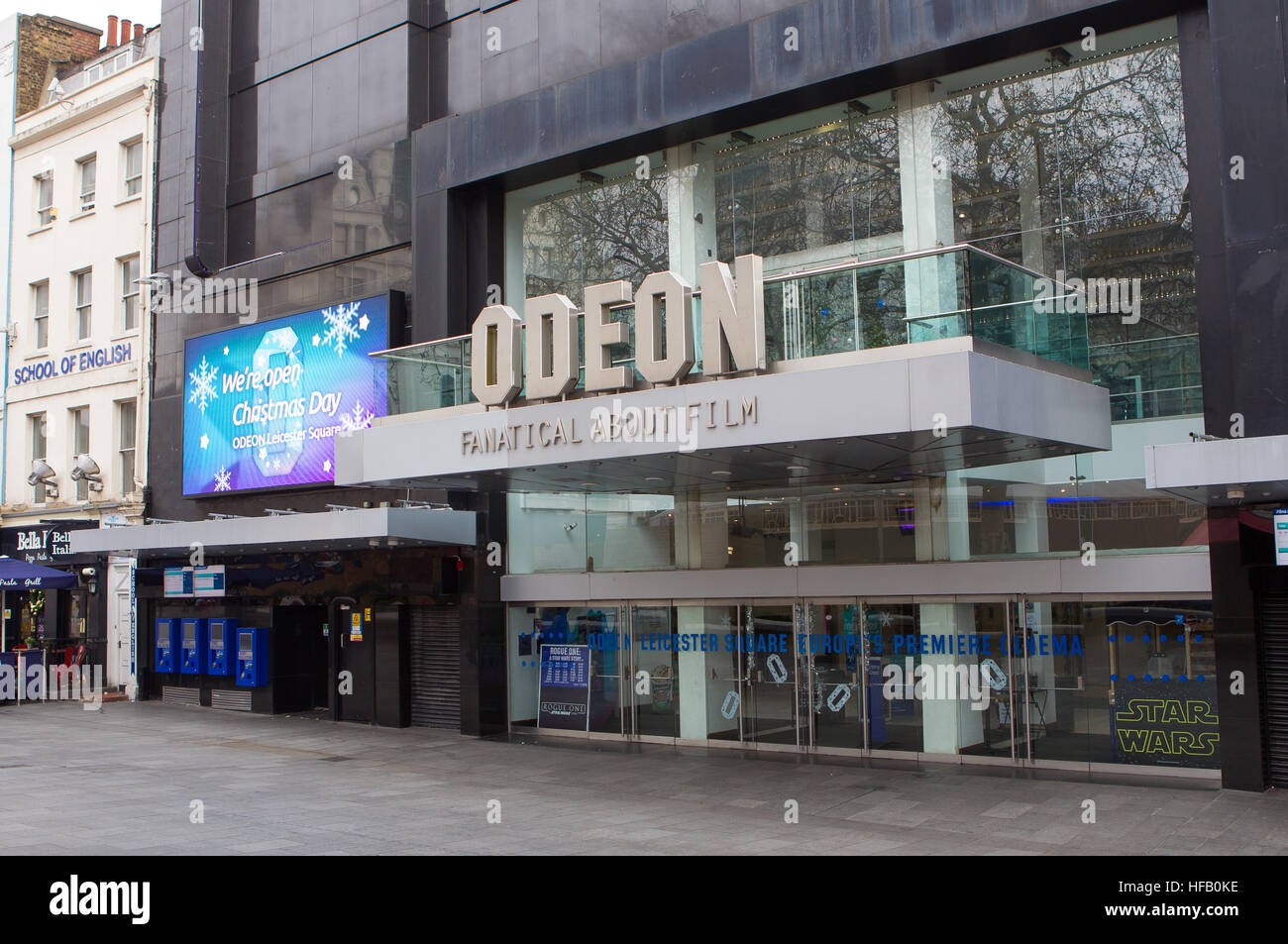 Vue générale de la GV cinéma Odeon Leicester Square Banque D'Images