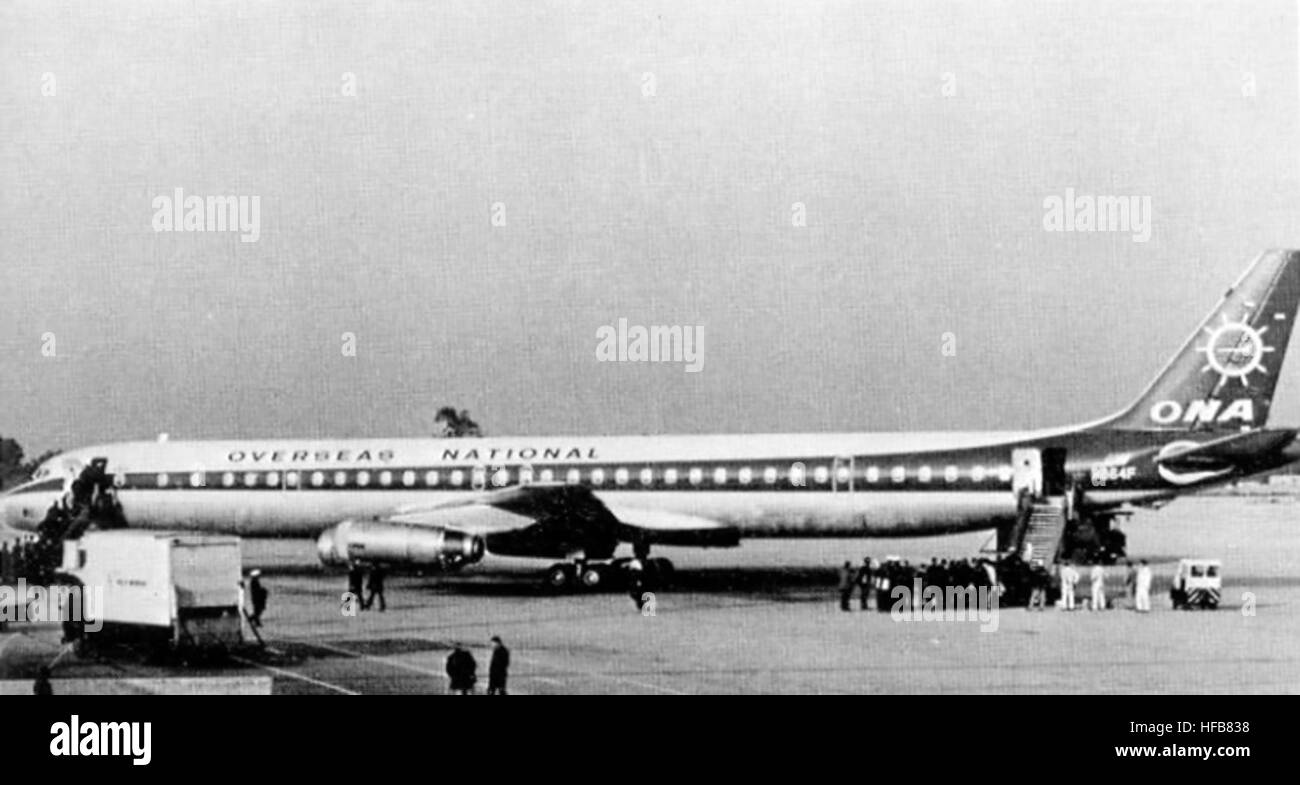 Douglas DC-8 à l'étranger National Airways c2792 Banque D'Images