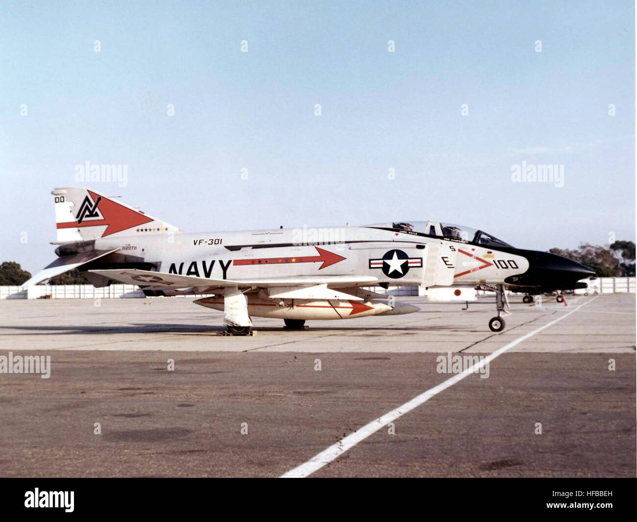 F-4N fantôme de VF-301 à Île du Nord 1976 Banque D'Images