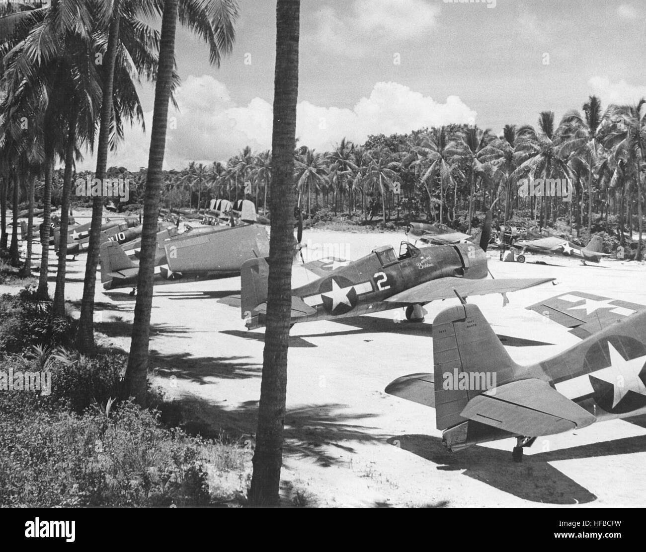 F6F-3 du VF-40 Hellcats à Espiritu Santo 1944 Banque D'Images