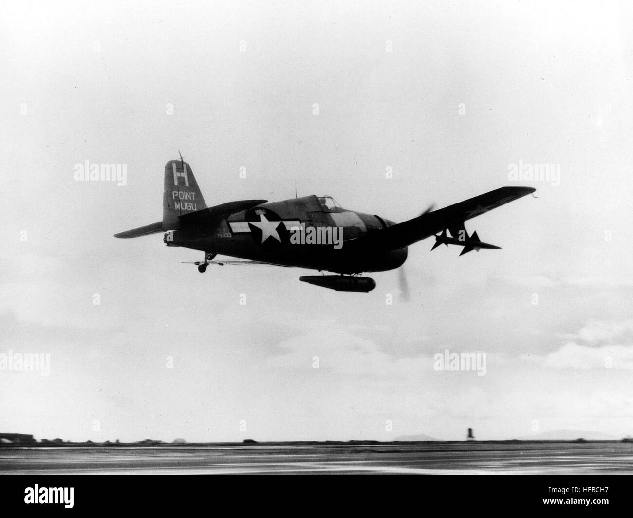 F6F-5 Hellcat avec Sparrow en 1950 Banque D'Images